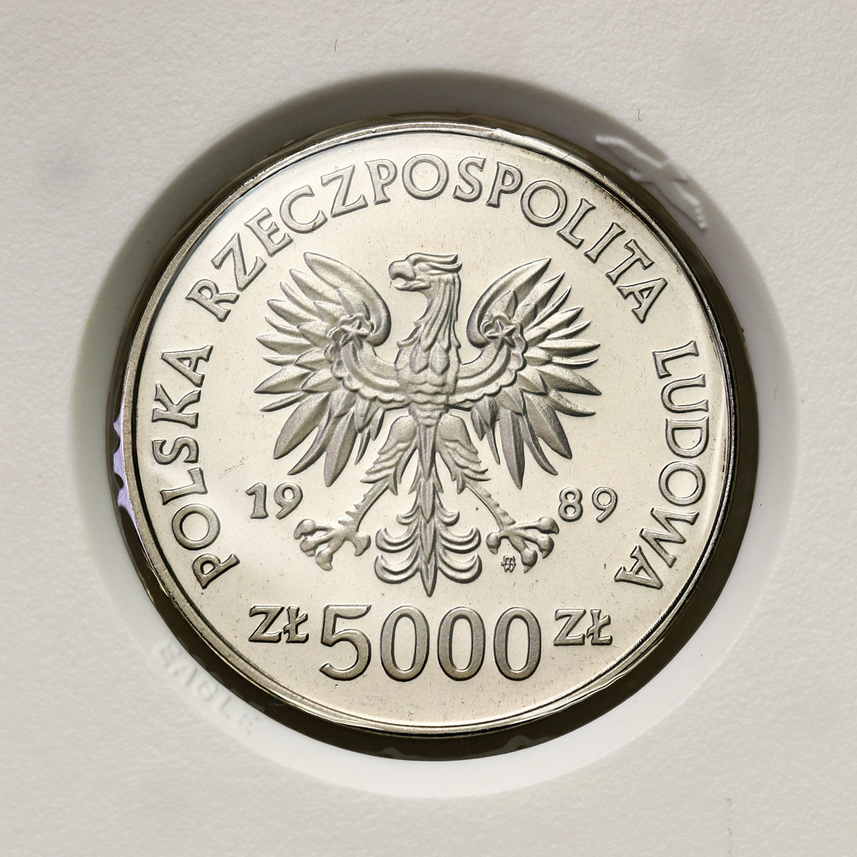 PRL. PRÓBA Nikiel 5000 złotych 1989 – Toruń – Mikołaj Kopernik